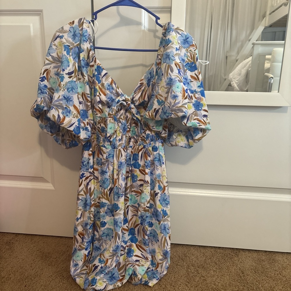 Floral Puff Sleeve Dress
